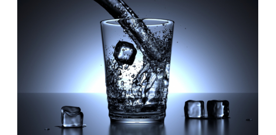 Irish Water Water pouring into a glass of water full of ice cubes