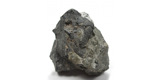 Piece of arsenic rock that is dark gray.