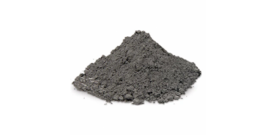 Pile of boron powder that is dark gray