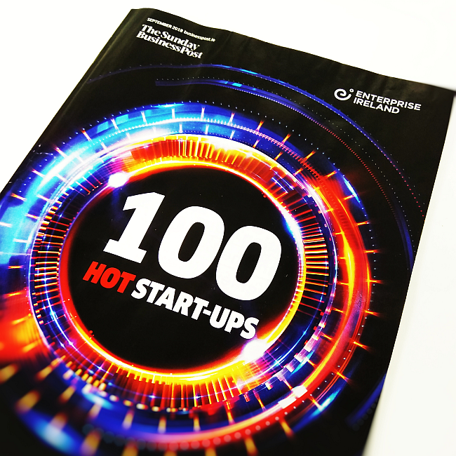 Top 100 hot startups magazine front cover