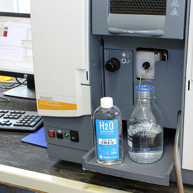 Testing water in laboratory